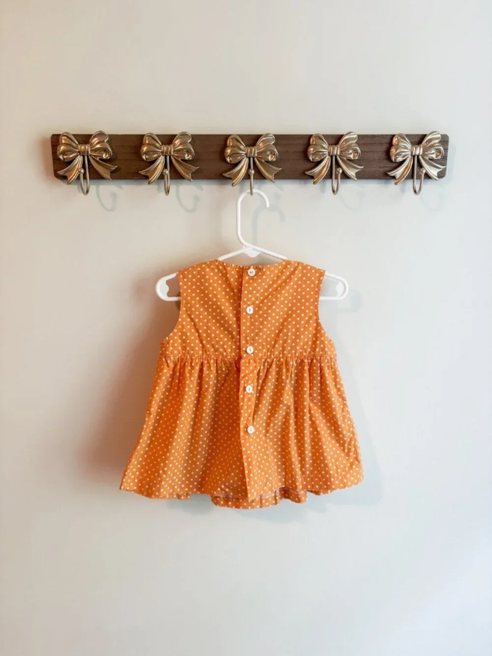 Mom and me 3T Orange Cotton Sleeveless Toddler Dress
